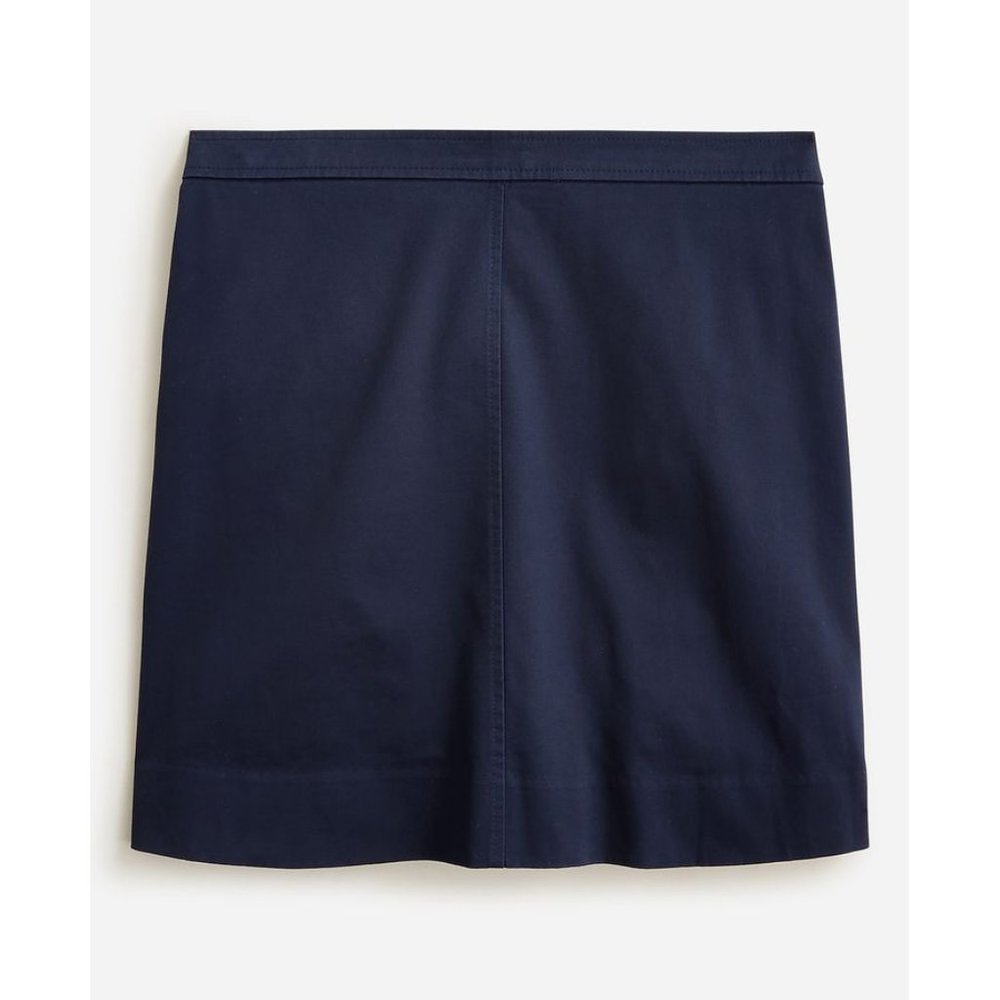 NEW J CREW Natasha Mini Skirt in Stretch Twill Cotton Blend Navy sz 4